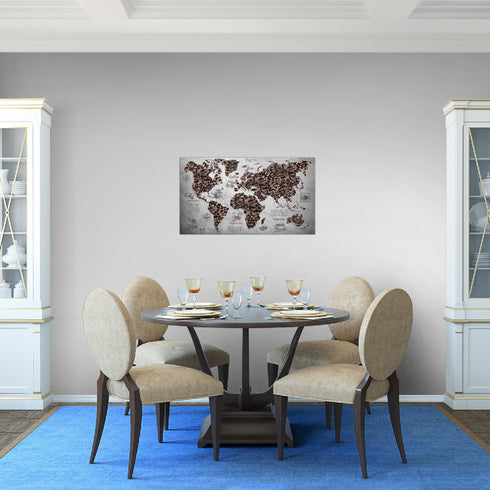 Wandbilder Wohnzimmer XXL Küche Kaffee Moderne Bilder Weltkarte